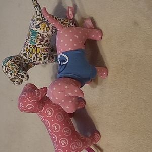 Victoria Secret's Love Pink Stuffed Animal Dogs - Price is for 3 Pieces
